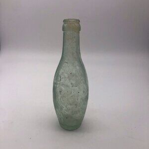 VINTAGE 1942  "J L & C L CO." Aqua Blue-Green 7.5" Colored Glass Bottle